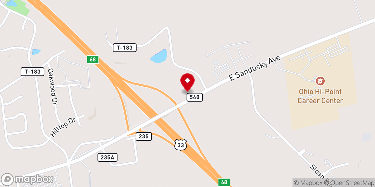 Map showing location of Hi Point Church Of Christ
