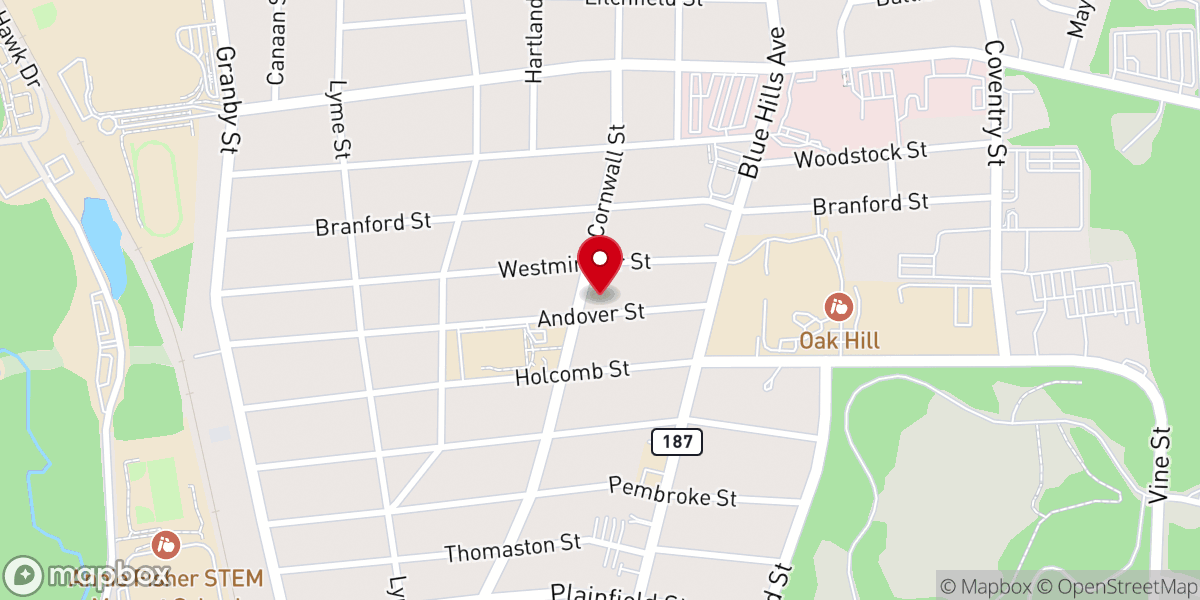 Map showing location of Saint Martin's Episcopal Church