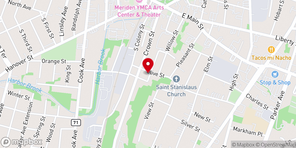 Map showing location of La Iglesia De Dios, Inc. (LIDDI Meriden)