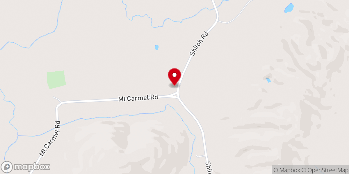 Map showing location of Shiloh Baptist Church
