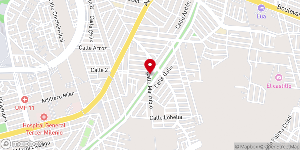 Map showing location of Iglesia Bautista Misionera Sol De Justicia