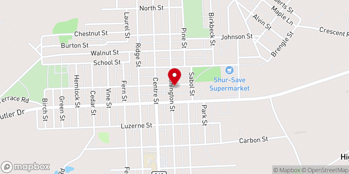 Map showing location of Park United Methodist Church
