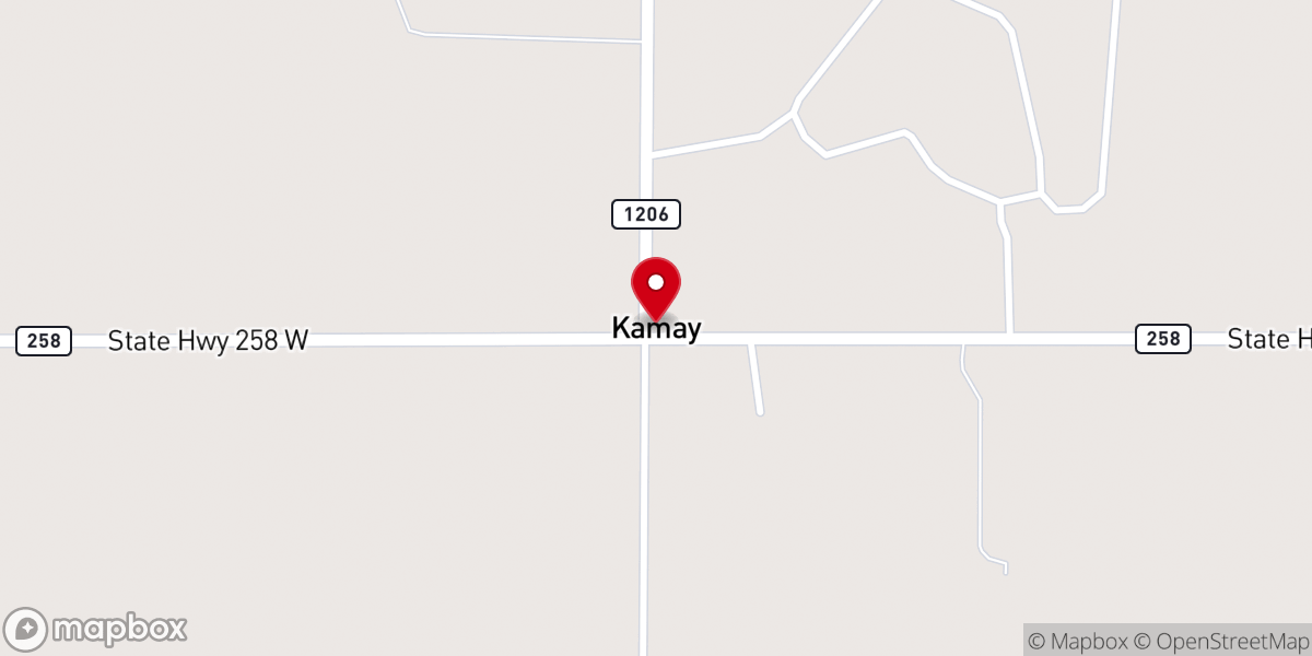 Map showing location of Kamay