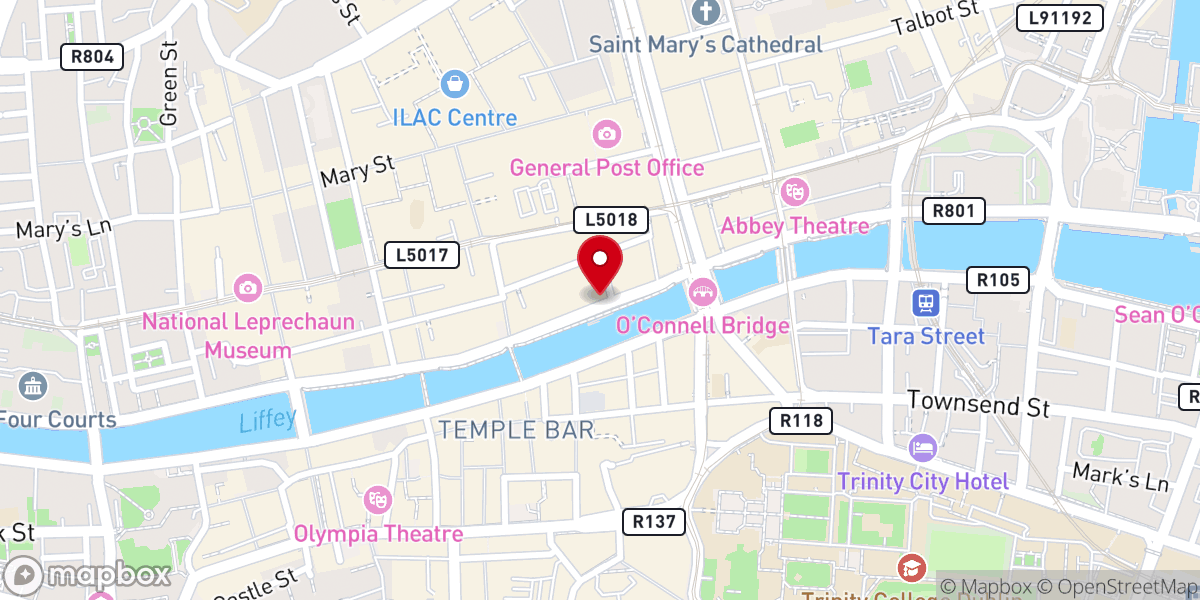 Map showing location of Blessed Sacrament Chapel