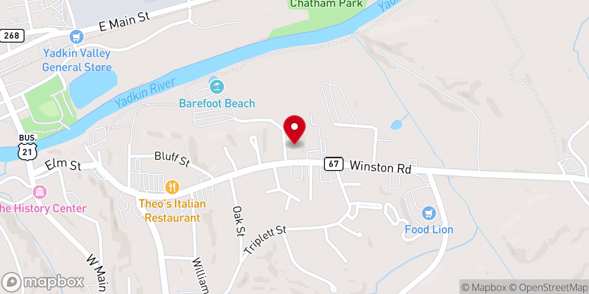 Map showing location of Christ Lutheran Church