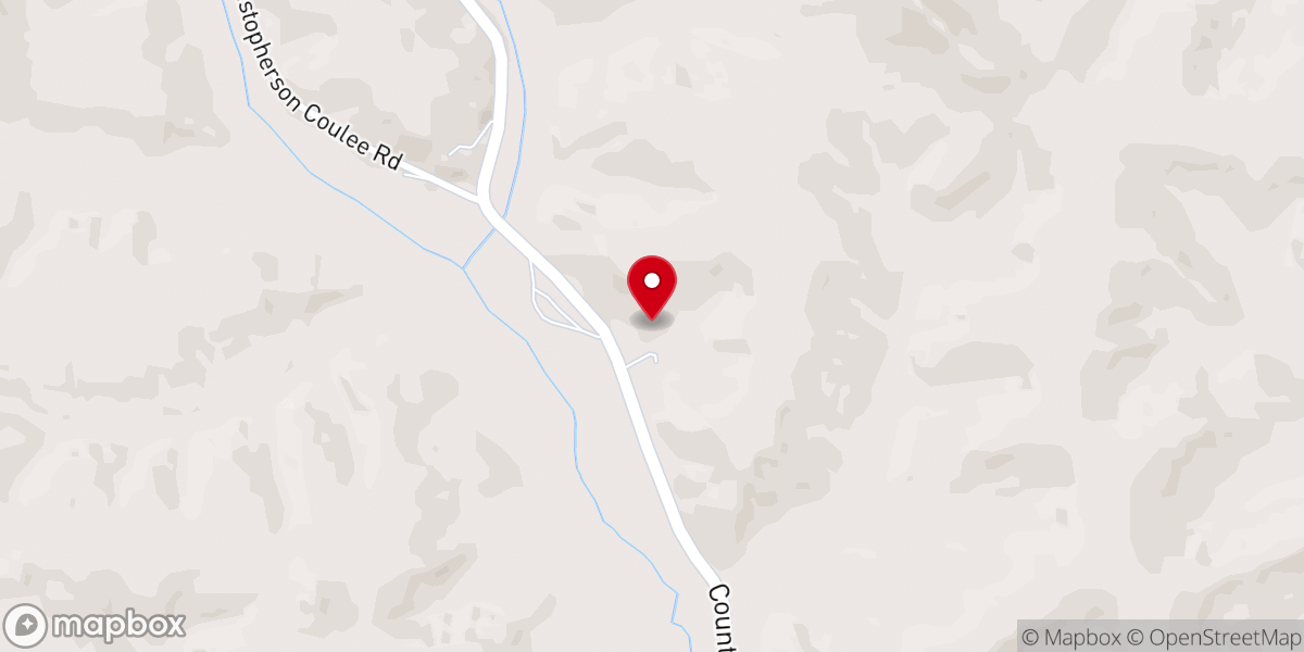 Map showing location of Burns Valley Church