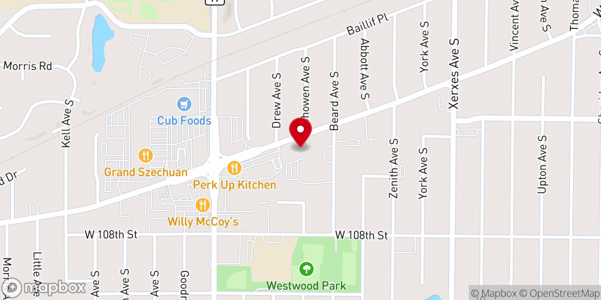 Map showing location of Mt. Hope Lutheran Church and Child Development Center