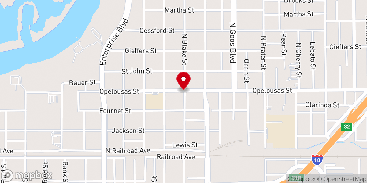 Map showing location of Sunrise Missionary Baptist Church
