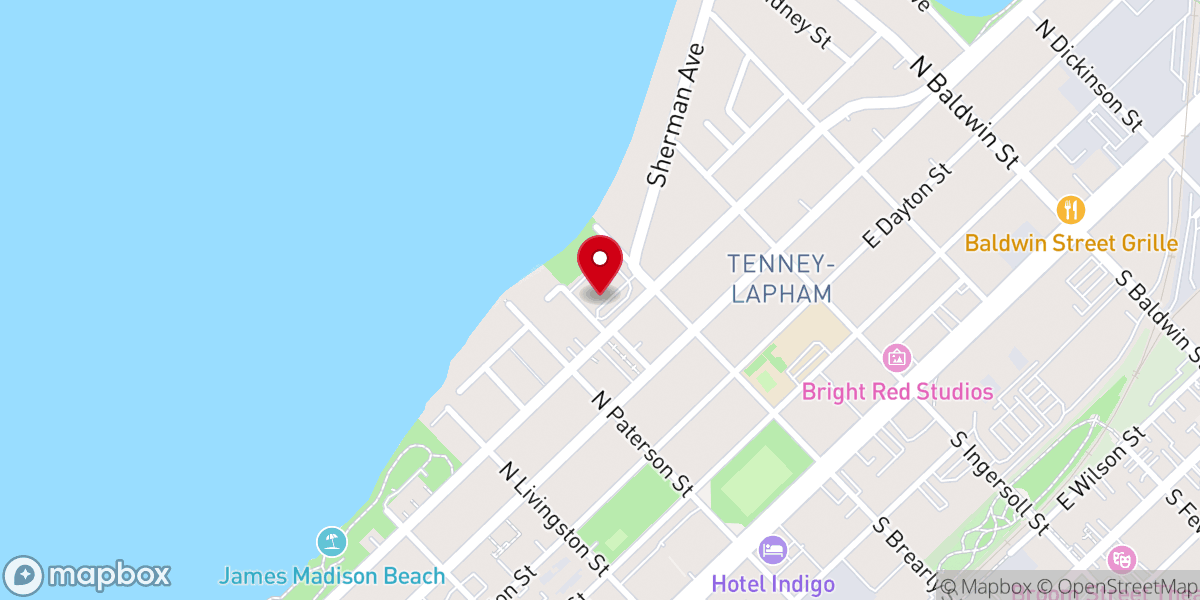 Map showing location of Christ Presbyterian Church