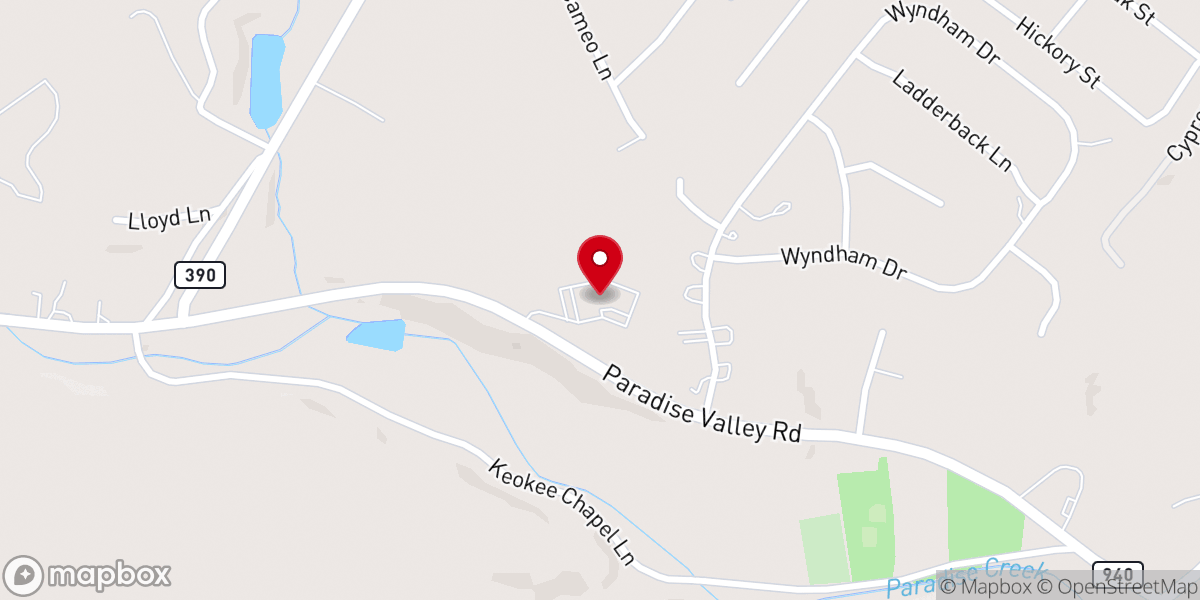 Map showing location of Innovation Church