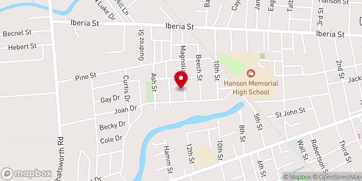 Map showing location of St Jules Catholic Church
