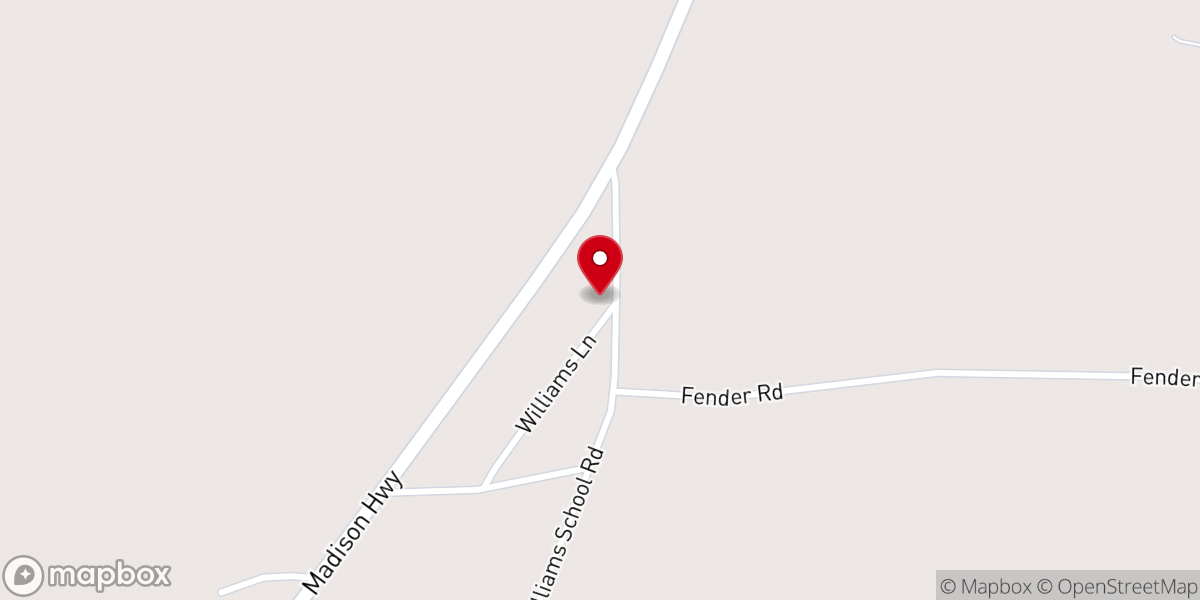 Map showing location of Alpha and Omega Church