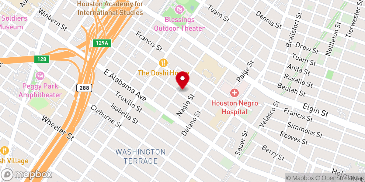 Map showing location of Trinity United Methodist Church