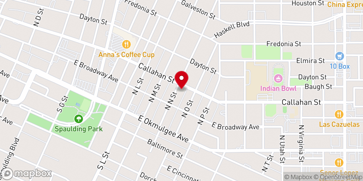 Map showing location of Cross International Church