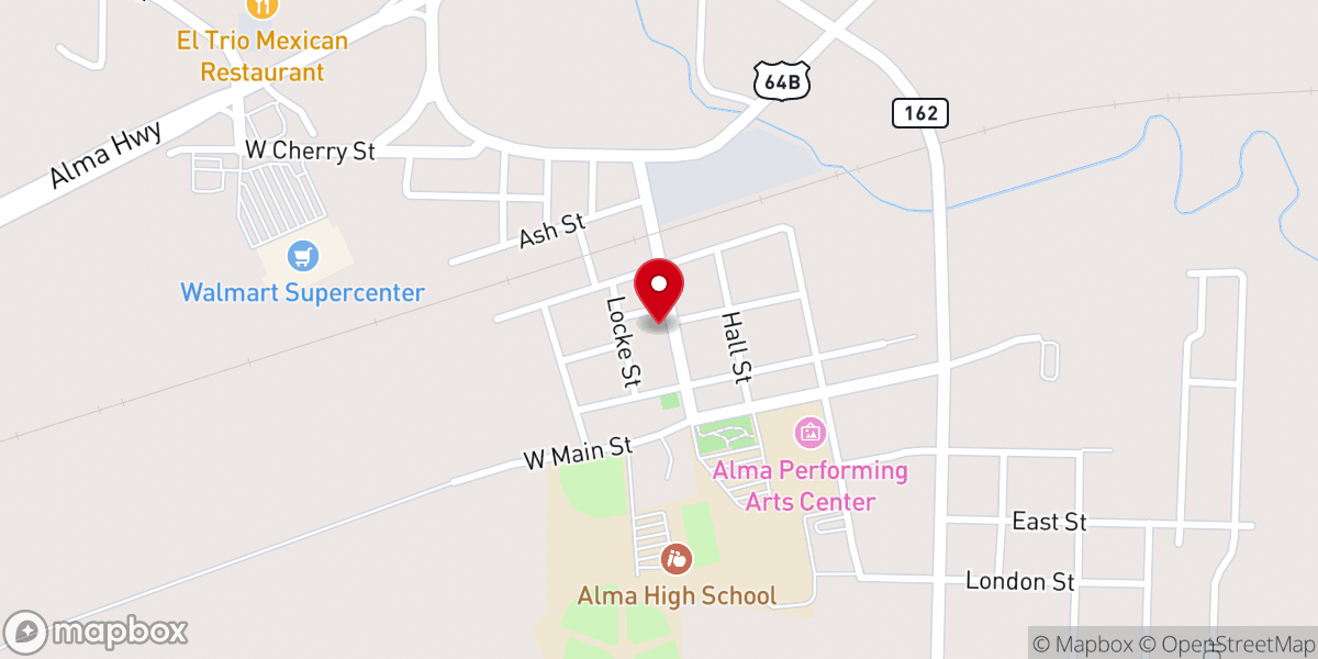 Map showing location of Arkansas District Office