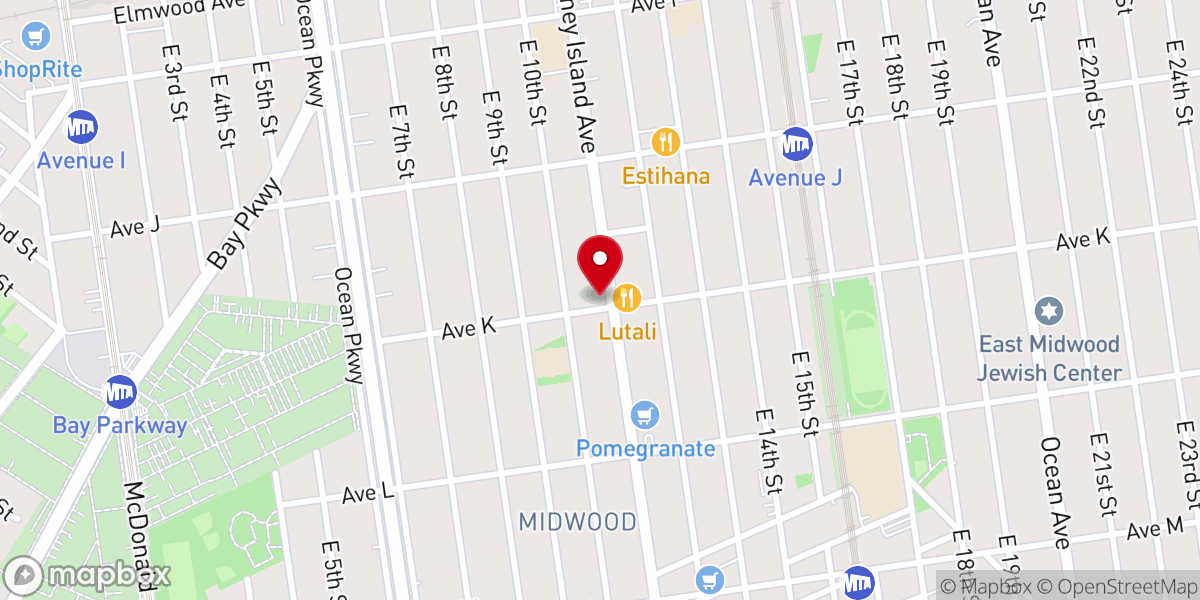 Map showing location of Congregation Mikvah Yisroel of Flatbush