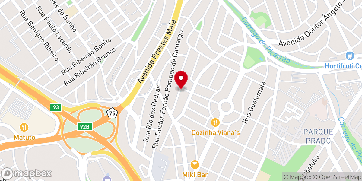 Map showing location of Igreja Evangelica Menonita de Campinas