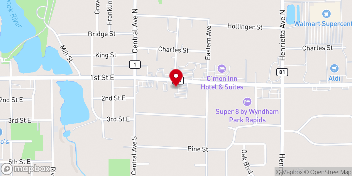 Map showing location of American Legion