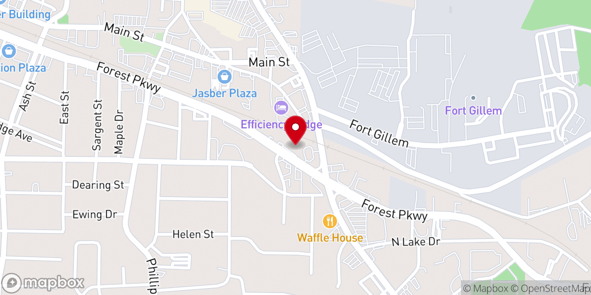 Map showing location of Grace and Faith Church @ The Center