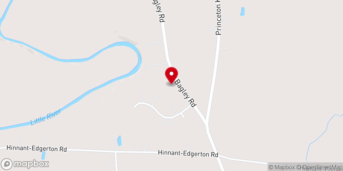Map showing location of Niagra Pentecostal Holiness Ch