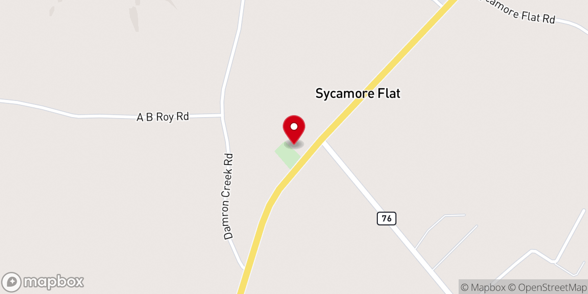 Map showing location of Poplar Grove Church