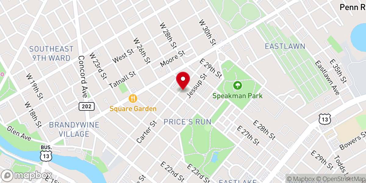 Map showing location of Union Baptist Church