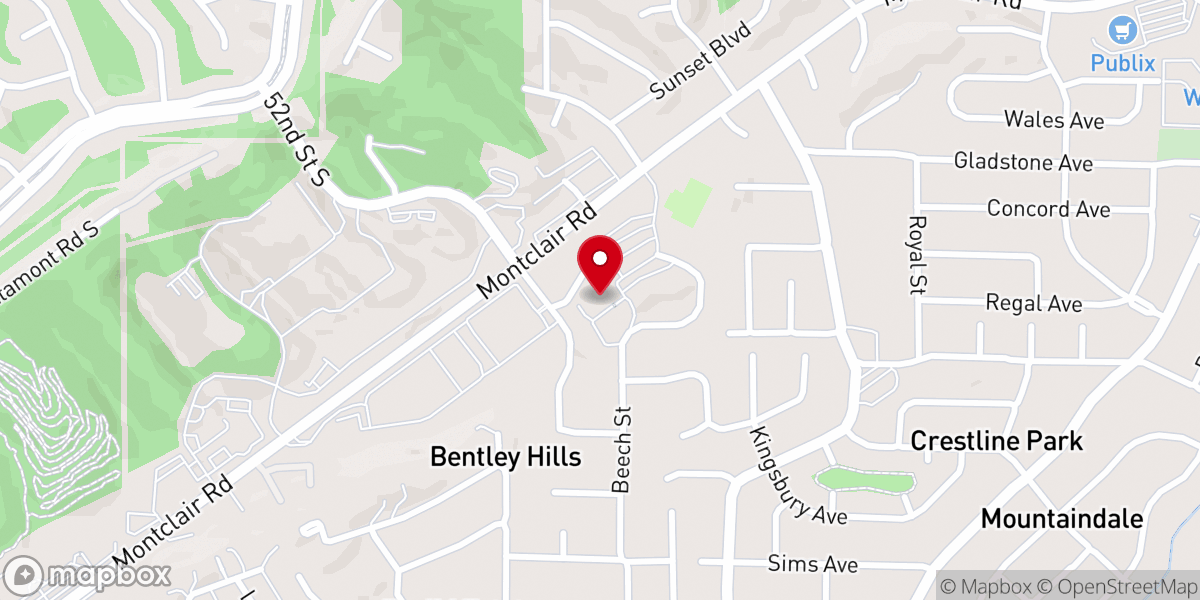Map showing location of Saint Francis Xavier Catholic Church