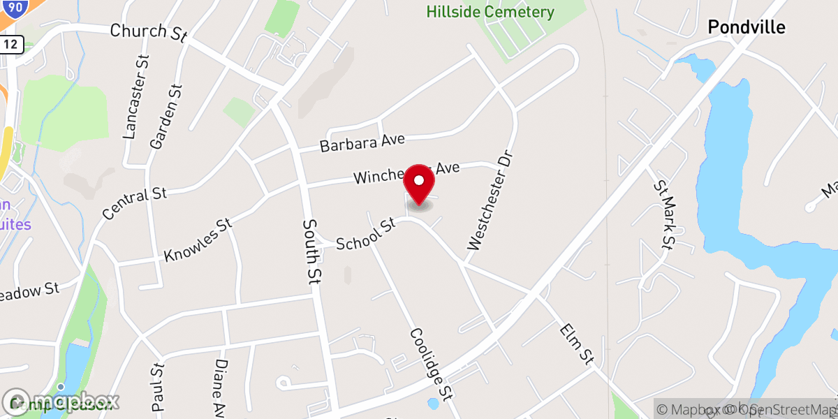 Map showing location of Hosanna Gospel Center