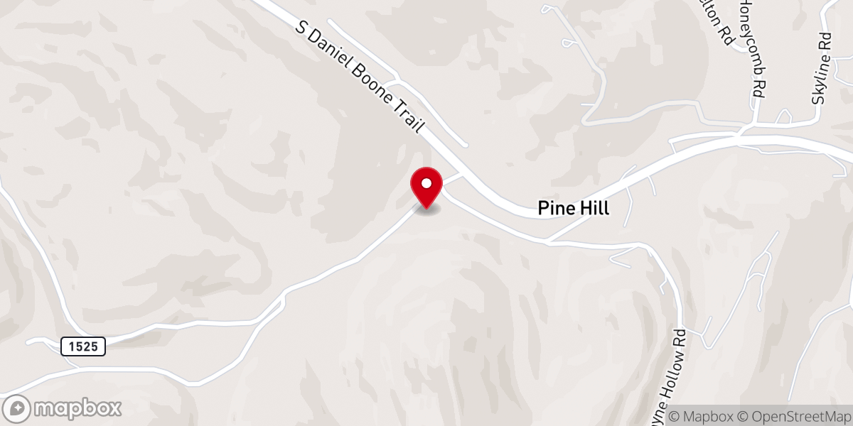Map showing location of Pine Hill Missionary Baptist Church