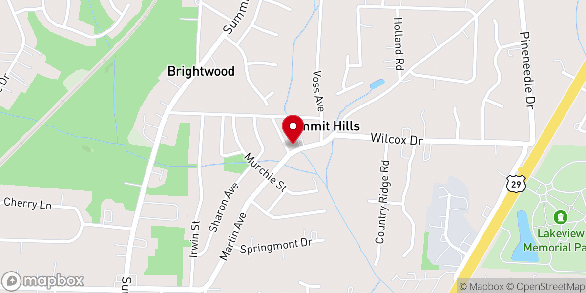 Map showing location of Martin Avenue Baptist Church