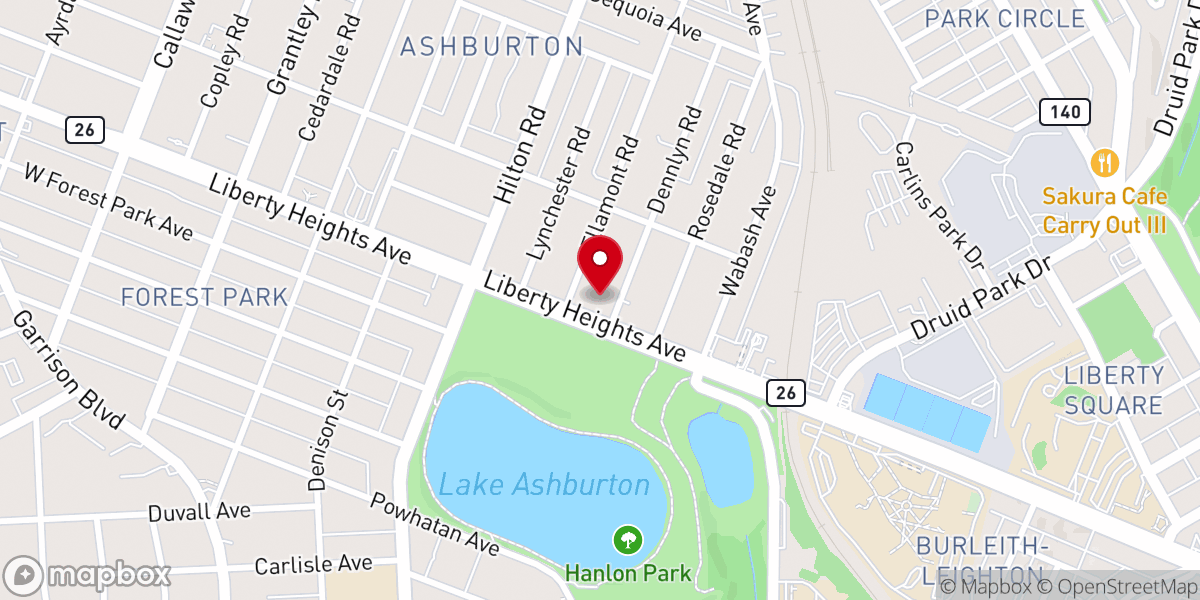 Map showing location of United Church of Christ
