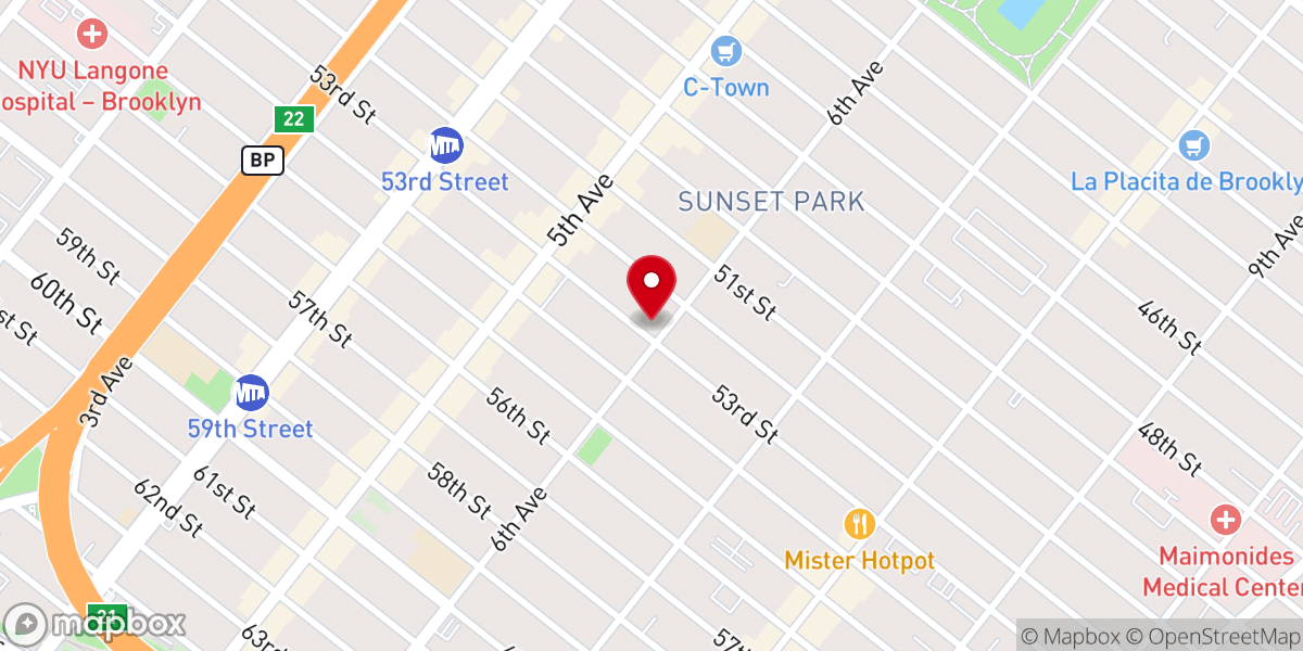 Map showing location of Grace Baptist Church