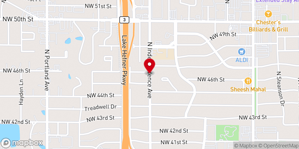 Map showing location of Fort Worth Restoration Church