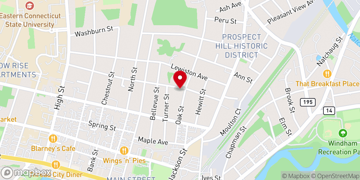 Map showing location of Ebenezer Lutheran Church