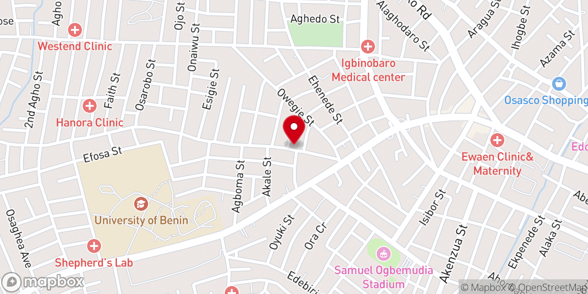 Map showing location of Living Faith Church Owina