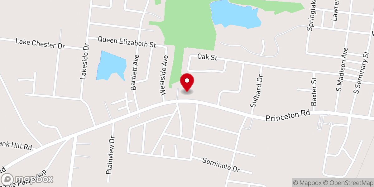 Map showing location of Life Christian Center