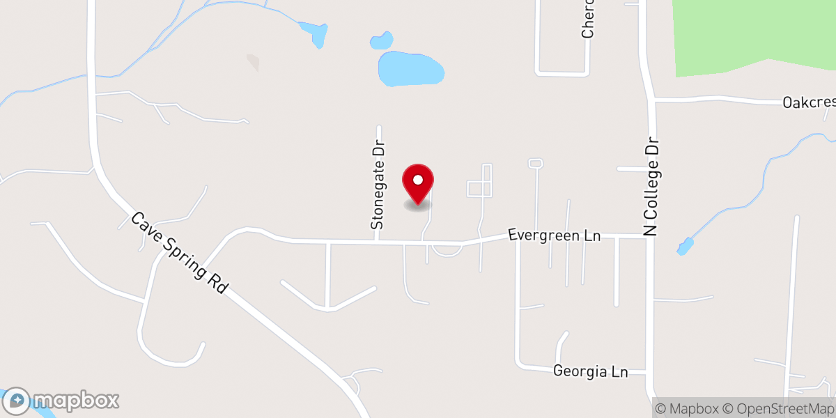 Map showing location of Second Baptist Church
