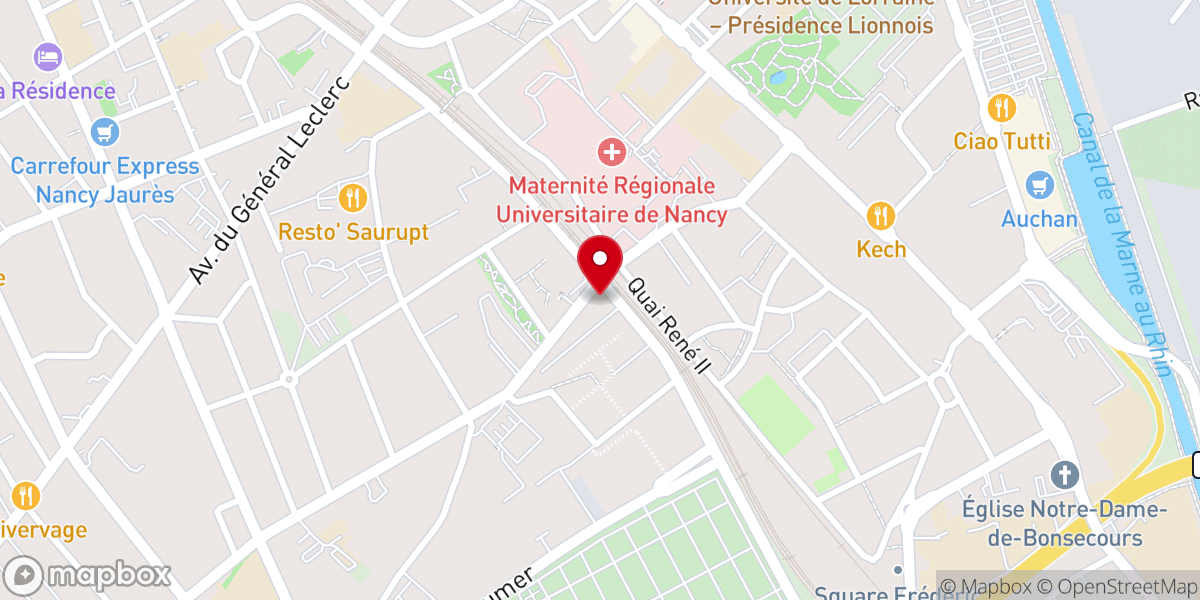 Map showing location of Église Orthodoxe Saint-Nicolas de Nancy