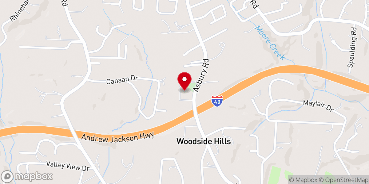Map showing location of Francis Asbury United Methodist Church