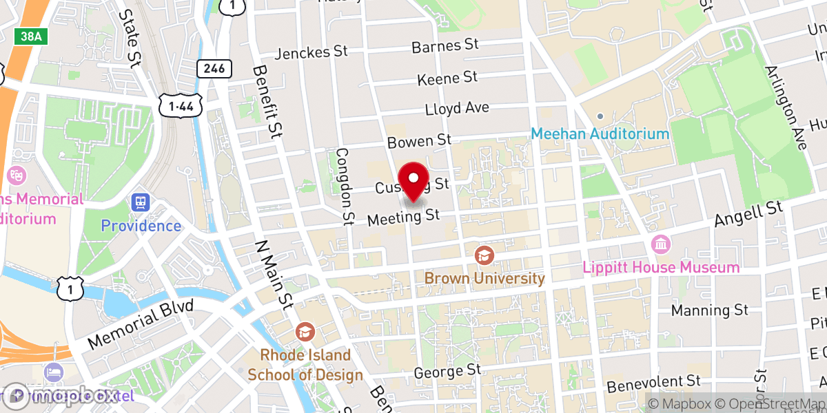 Map showing location of First Church of Christ, Scientist