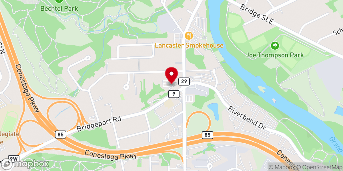 Map showing location of St Paul's Lutheran Church