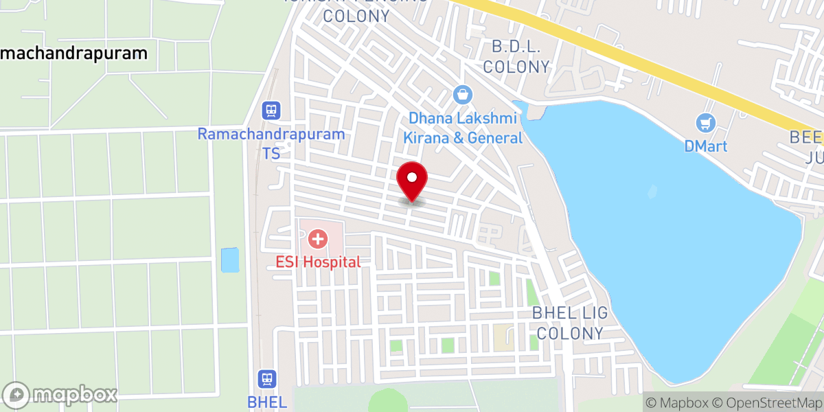 Map showing location of Pentecostal Church