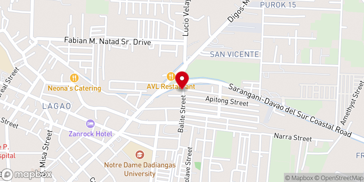 Map showing location of Living Faith Baptist Church & Learning Center