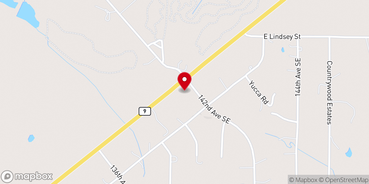 Map showing location of Thunderbird Baptist Church