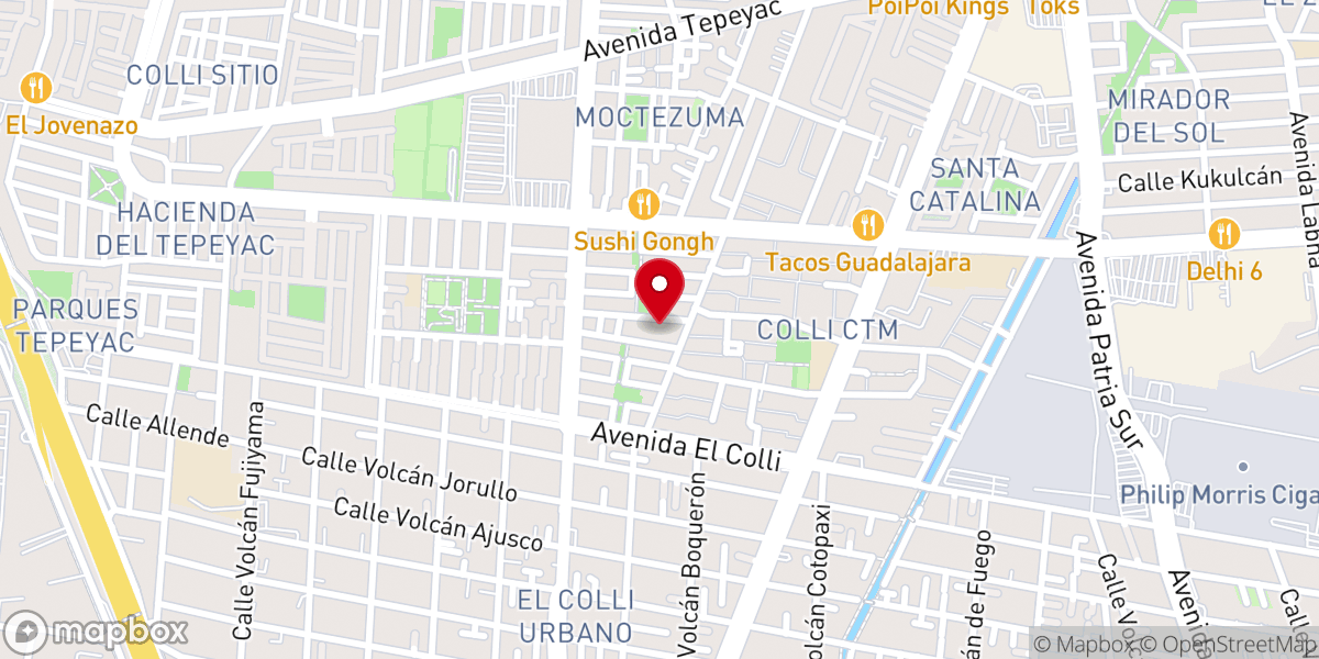 Map showing location of Parroquia San Maximiliano María Kolbe