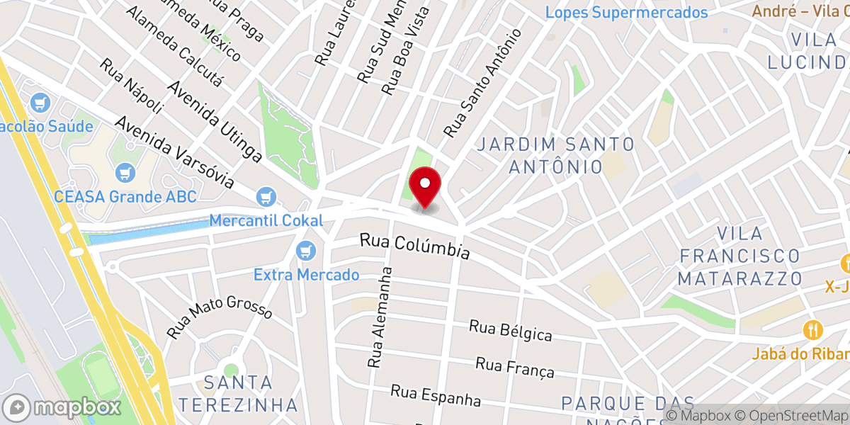 Map showing location of IBASE - Igreja da Família