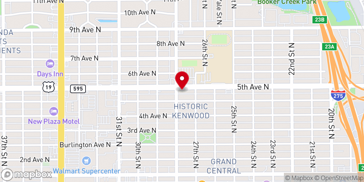 Map showing location of Local Church St. Pete