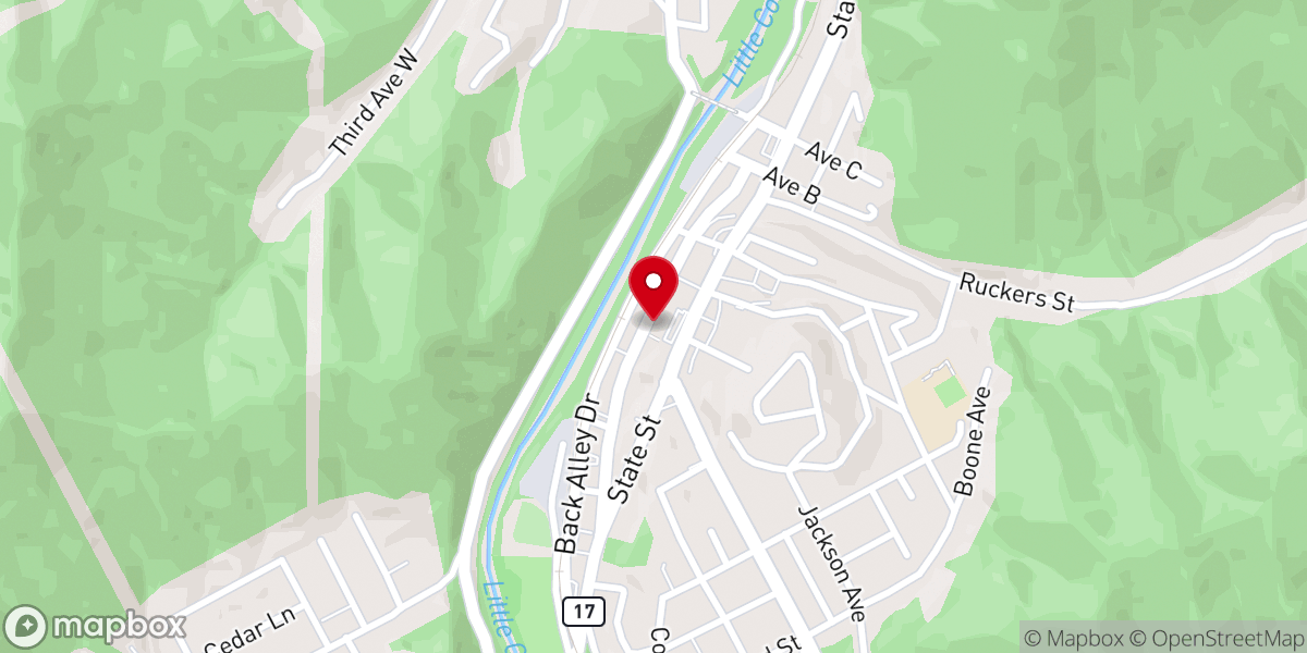 Map showing location of New Haven Church