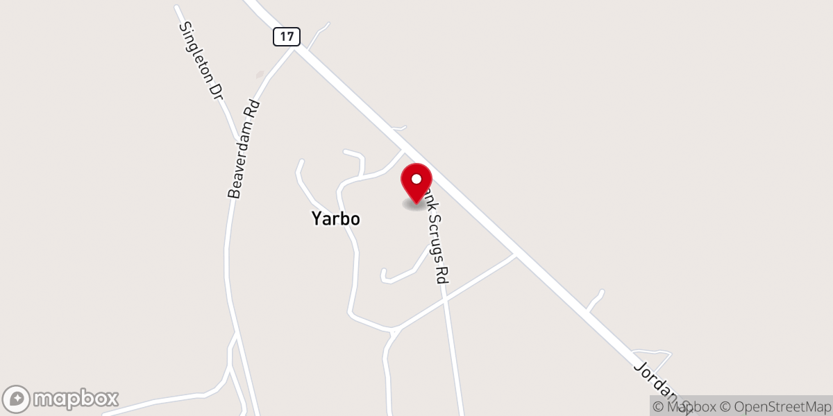 Map showing location of King Chapel Church
