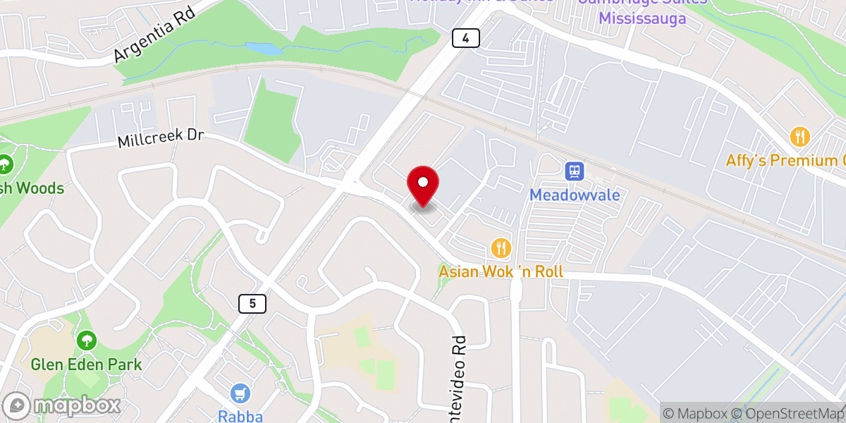 Map showing location of Logos Baptist Church (Mississauga)